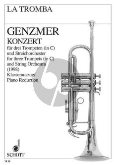 Genzmer Konzert GeWV 180 3 Trompeten [C] und Streichorchester (Klavierauszug) (1988)