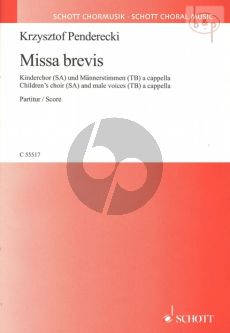 Missa Brevis (SA (Children's Choir) with 2 Male Voices[TB])