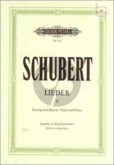 Lieder Vol.5 Gesang Original Ausgabe und Klavier