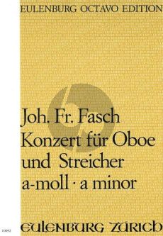 Fasch Konzert a-Moll fur Oboe und Streichorchester Partitur (Jürgen Braun)