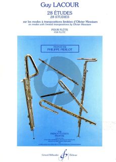 Lacour 28 Etudes sur les Modes à Transpositions limitées d'Olivier Messiaen pour Flûte