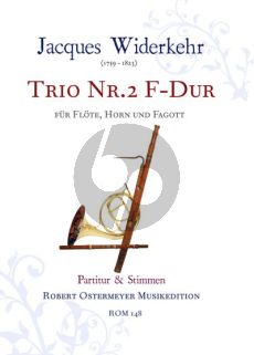 Widerkehr. Trio No.2 F-major Flute-Horn-Bassoon (Score/Parts)