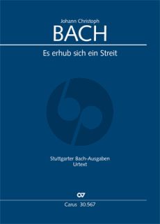 Bach Es erhub sich ein Streit Chor mit Instrumente (Partitur) (Dietrich Krüger)