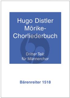 Distler Morike Chorliederbuch vol.3 Mannerchor Op.19 Chorpartitur