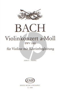 Bach Concerto a-minor BWV 1041 Violin-Piano (edited by Carl Flesch and Leo Weiner)