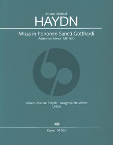 Haydn Missa in honorem Sancti Gotthardi MH 530 (SATB soli-SATB-Orch.) (Full Score) (Latin text Erstausgabe-First Edition) (edited by Armin Kircher)