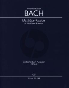 Bach Matthaus Passion BWV 244 Soli Chor und Orchester Partitur (Soft Cover) (Herausgever Klaus Hofmann) (Carus - Stuttgarter Bach Ausgabe)