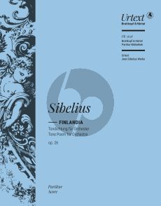 Sibelius Finlandia Opus 26 Orchester Partitur (edited by Timo Virtanen)