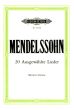 Mendelssohn Ausgewahlte Lieder Mittlere Stimme (Paul Losse) (Peters)