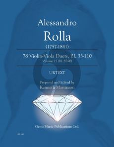 Rolla 78 Duets Volume 15 BI. 87 - 90 Violin - Viola (Prepared and Edited by Kenneth Martinson) (Urtext)