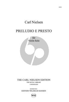 Nielsen Preludio e Presto Opus 52 Violin solo