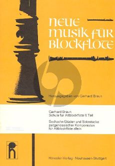 Braun Schule fü Altblockflöte Vol.2 16 Etuden und Solostücke