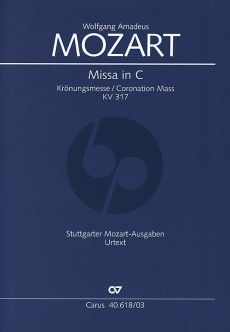 Mozart Kronungsmesse KV 317 SATB soli-SATB-Orchester Klavierauszug (Ulrich Leisinger)