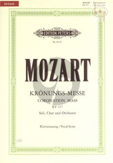 Krönungs-Messe KV 317 C-dur (Soli-Choir-Orch.) (Vocal Score)