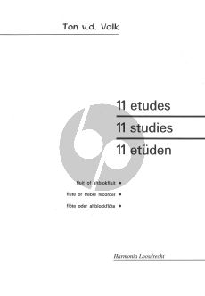 Valk 11 Etudes for Flute or Treble Recorder