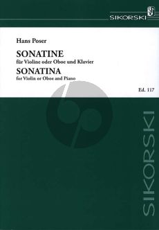 Poser Sonatine Op.54 No.1 (Violine oder Oboe und Klavier)