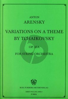 Arensky Variationen thema Tschaikovsky op.35A Streichorch.