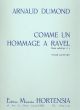 Dumond Comme un Hommage a Ravel pour Guitare