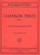 Koussevitzky Chanson Triste Double Bass-Piano (Solo Tuning)