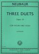 Neubauer 3 Duets Op.10 Violin and Viola (Wilhelm Altmann)