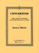 Bloch Concertino for Flute-Viola[Clarinet] and Piano