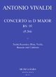 Vivaldi Concerto D-major RV 95 (P.204) (La Pastorella) (Treble Recorder-Oboe-Violin-Bassoon- Bc) (Score/Parts) (Nikolaus Delius)