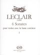 Leclair  6 Sonatas Vol.1 Violin-Bc (Nagy-Pallagi)