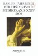 Jahrbuch fur Historische Musikpraxis Vol.24: 2000