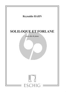 Hahn Soliloque et Forlane Alto (Viola) et Piano