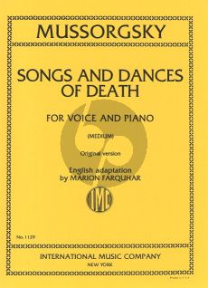 Moussorgsky Songs & Dances of Death Medium Voice (Original Version)