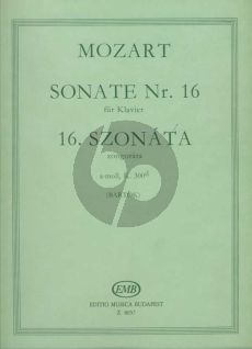 Mozart Sonata a-minor KV 300D Piano solo (edited by Bela Bartok)