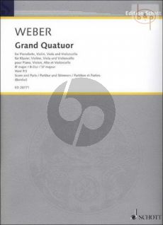 Grand Quatuor B-flat major WeV P.5 (1809) (Piano-Vi.-Va.-Vc.) Score and Parts