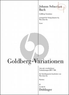 Goldberg Variationen BWV 988 for 2 Violins, Viola and Violoncello Score