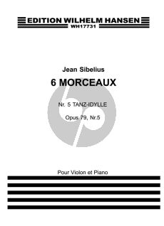 Sibelius 6 Morceaux Op. 79 No. 5 Dance-Idylle Violin and Piano