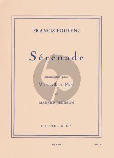 Poulenc Serenade Violoncelle et Piano (transcr. Maurice Gendron)