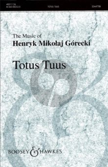 Gorecki  Totus Tuus Op.60 SSAATTBB (Words Maria Boguslawska)