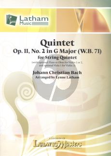 Bach Quintet G-major Op.11 No.2 (W.B. 71) String Quintet