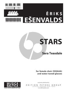 Esenvalds Stars SSSAAA-6 Water-tuned Glasses (text Sara Teasdale)