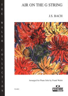 Bach Air on the G String from Orchestral Suite BWV 1068 D-Major Piano Solo (Arranged for Piano Solo by Frank Walsh)