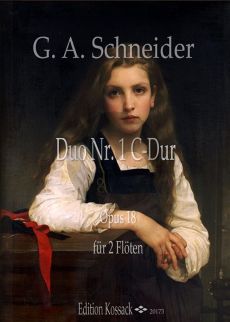 Schneider Duo G-Dur No.1 Op.18 für 2 Flöten (Part./Stimmen)