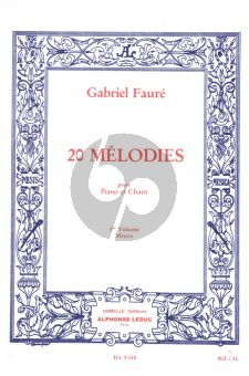 Faure 20 Melodies Vol.1 Voix Moyenne (Hamelle)