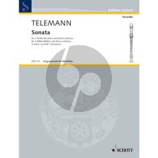 Telemann Sonate g moll 2 Altblfl-Bc