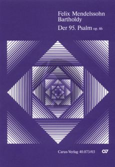 Mendelssohn Psalm 95 Op.46 (MWV A16) Kommt, lasst uns anbeten (SST soli-SATB-Orch.) Klavierauszug