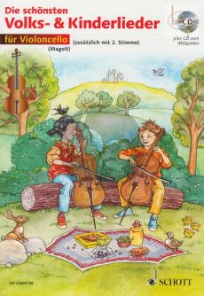 Die Schonsten Volks- und Kinderlieder (Violoncello) (with 2nd. Part) (Bk-Cd)