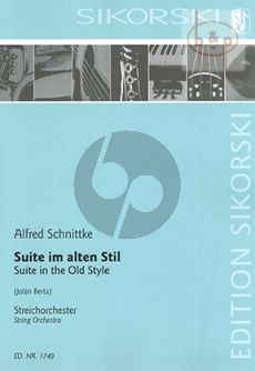 Suite im alten Stil Streichorchester Studienpartitur