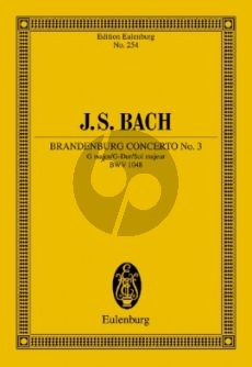 Bach Brandenburg Concerto No.3 BWV 1048 Study Score