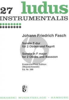 Fasch Sonate F dur 2 Oboen-Fagott Stimmen