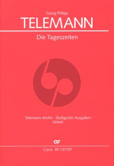 Telermann Die Tageszeiten TWV 20.39 Soli-Chor und Orchester (Studienpartitur) (Brit Reipsch)