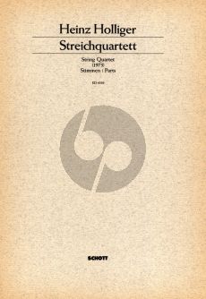 Holliger Streich Quartett (1973) Stimmen Set