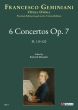 Geminiani 6 Concertos Op. 7 (H. 115-120) Orchestra Study Score